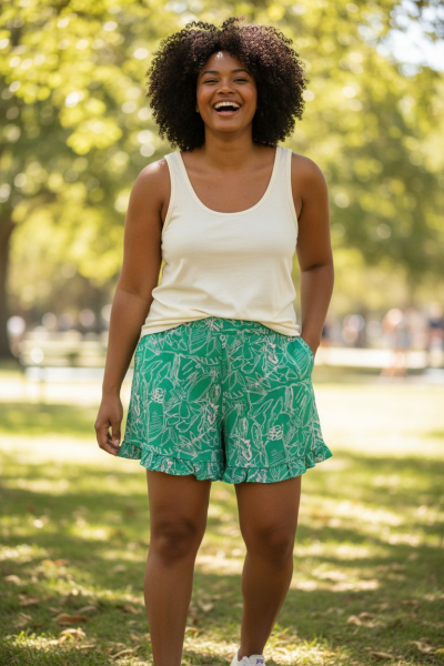 Spodenki damskie zielone XXL