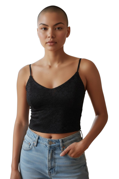 Top czarny koronkowy XL