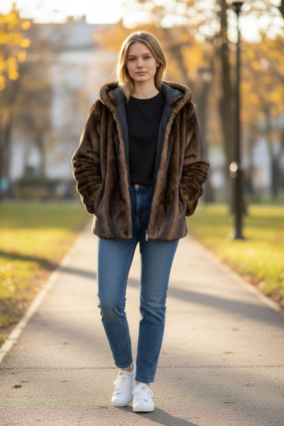 Futerko(kurtka) damskie dwustronne rozm.2XL